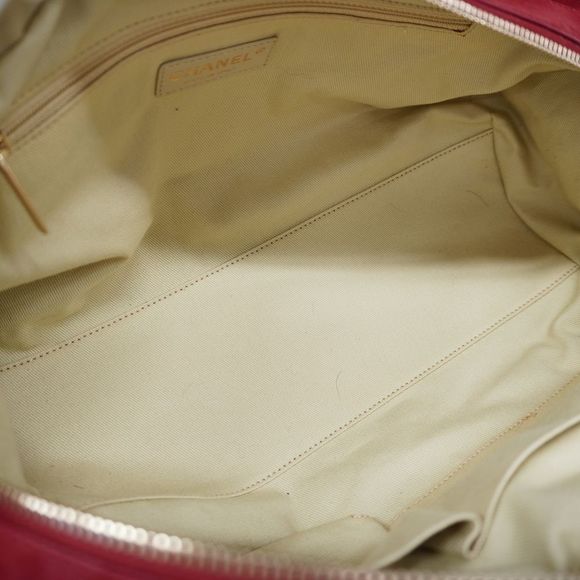 Chanel Matelasse Chain Shoulder Bag Coated Canvas Red Gold Metal Fittings - Picture 4 of 9